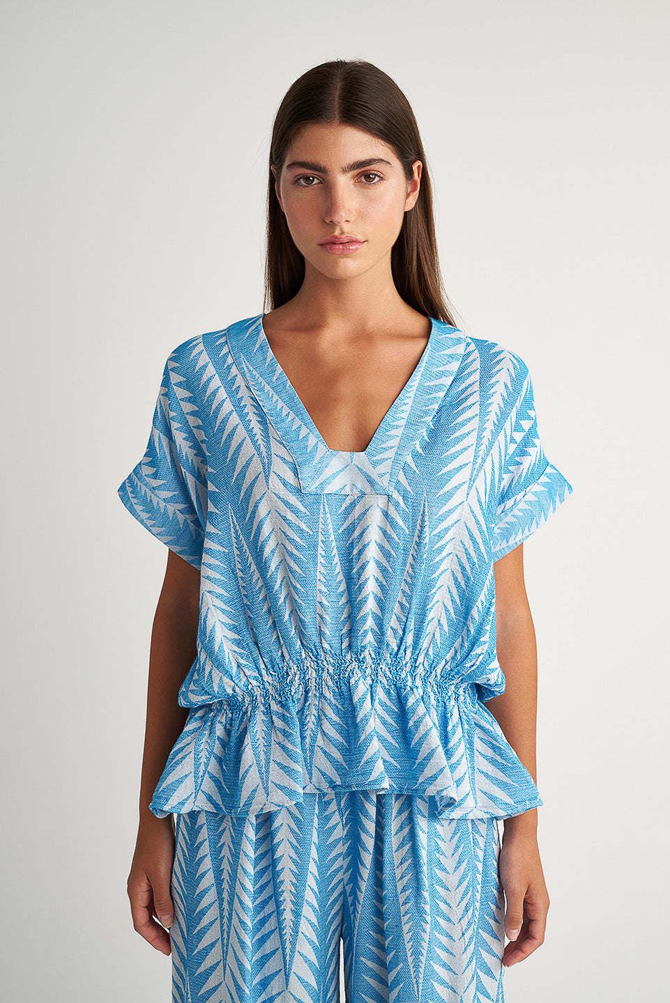 PEARL & CAVIAR OF GREECE - SAMPLE S/M - S24P5110 - SILK/COTTON/VISCOSE - BLOUSE ONLY