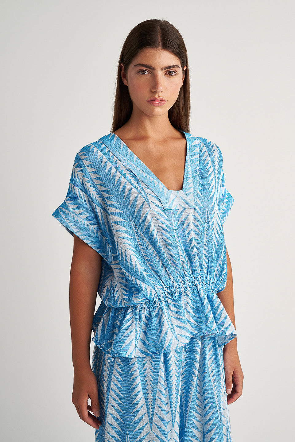 PEARL & CAVIAR OF GREECE - SAMPLE S/M - S24P5110 - SILK/COTTON/VISCOSE - BLOUSE ONLY