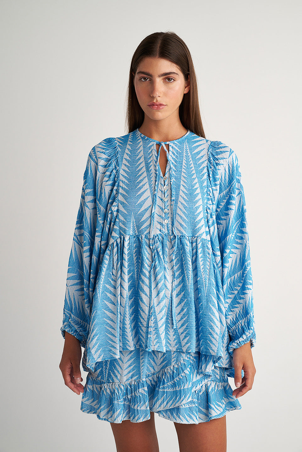 PEARL & CAVIAR OF GREECE - SAMPLE S/M - S24P5111 - SILK/COTTON/VISCOSE - BLOUSE