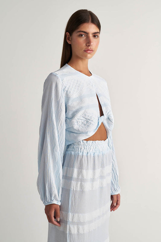 PEARL & CAVIAR OF GREECE - SAMPLE S/M - S24P5128 - COTTON BLEND - TOP ONLY