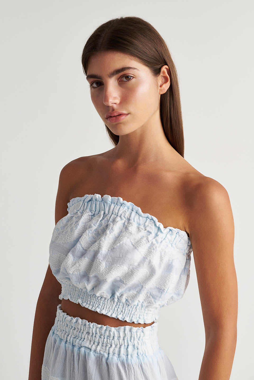 PEARL & CAVIAR OF GREECE - SAMPLE S/M - S24P5130 - COTTON BLEND - CROP TOP ONLY