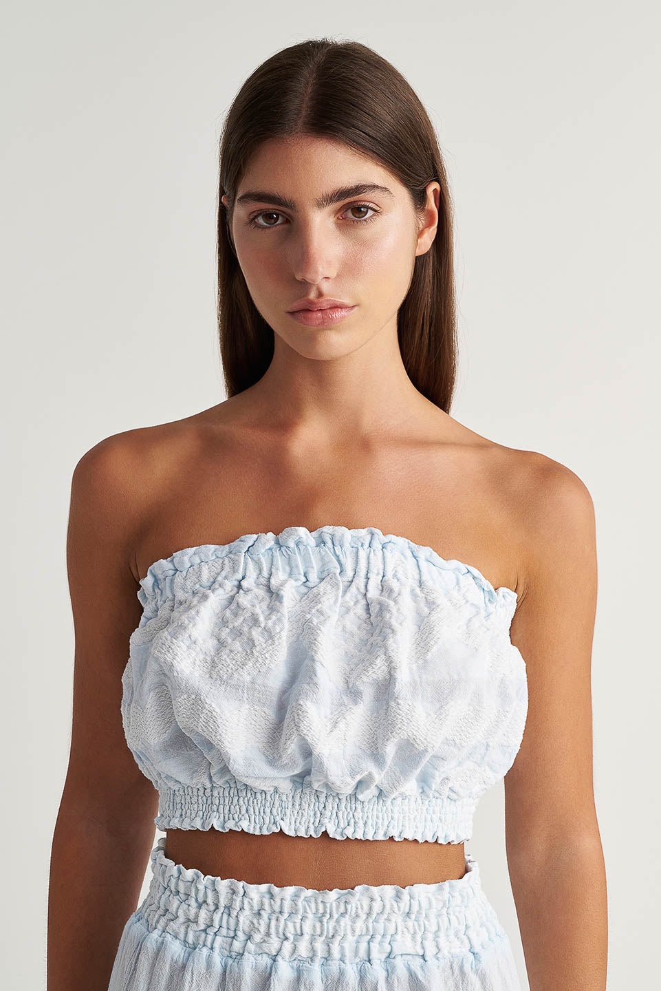 PEARL & CAVIAR OF GREECE - SAMPLE S/M - S24P5130 - COTTON BLEND - CROP TOP ONLY