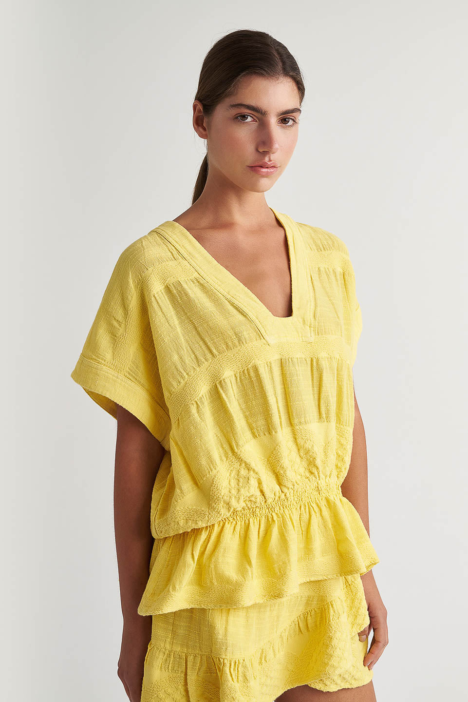 PEARL & CAVIAR OF GREECE - SAMPLE S/M - S24P5142 - LINEN/COTTON/TENCEL - BLOUSE