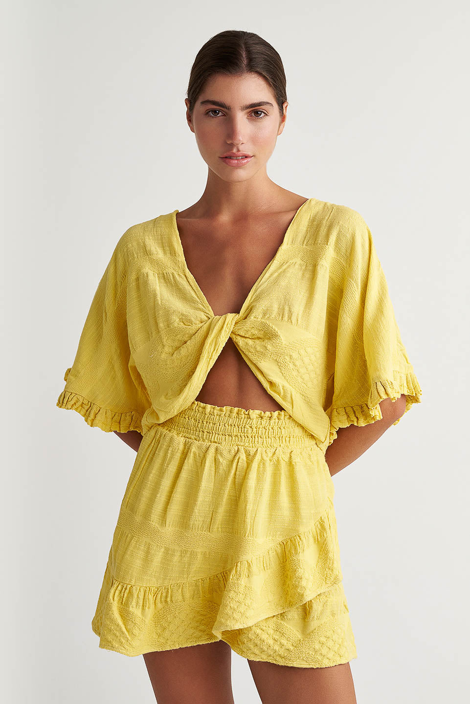 PEARL & CAVIAR OF GREECE - SAMPLE S/M - S24P5143 - LINEN/COTTON/TENCEL - TOP ONLY