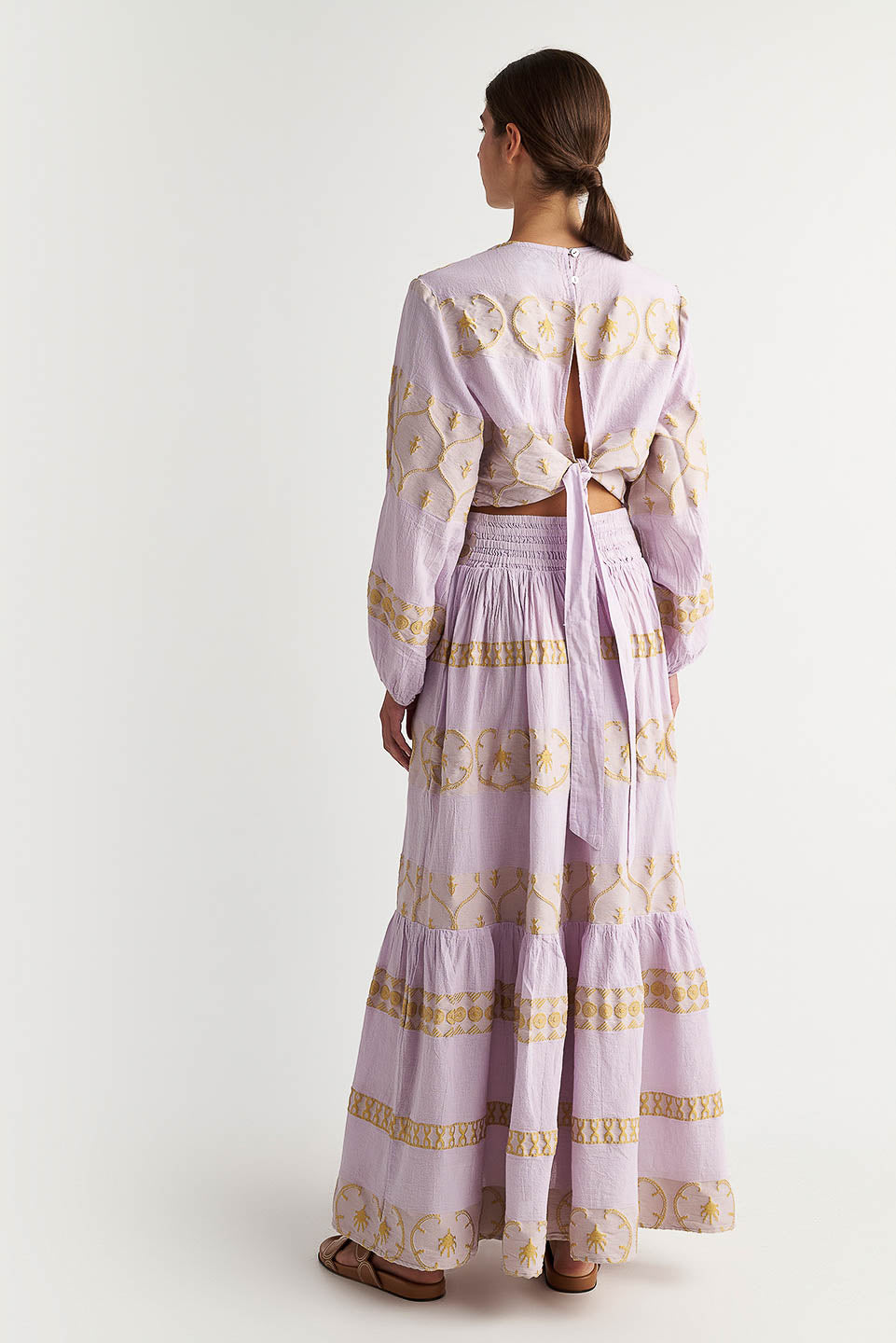 PEARL & CAVIAR OF GREECE - SAMPLE S/M - S24P5146 - COTTON/POLYESTER - SKIRT