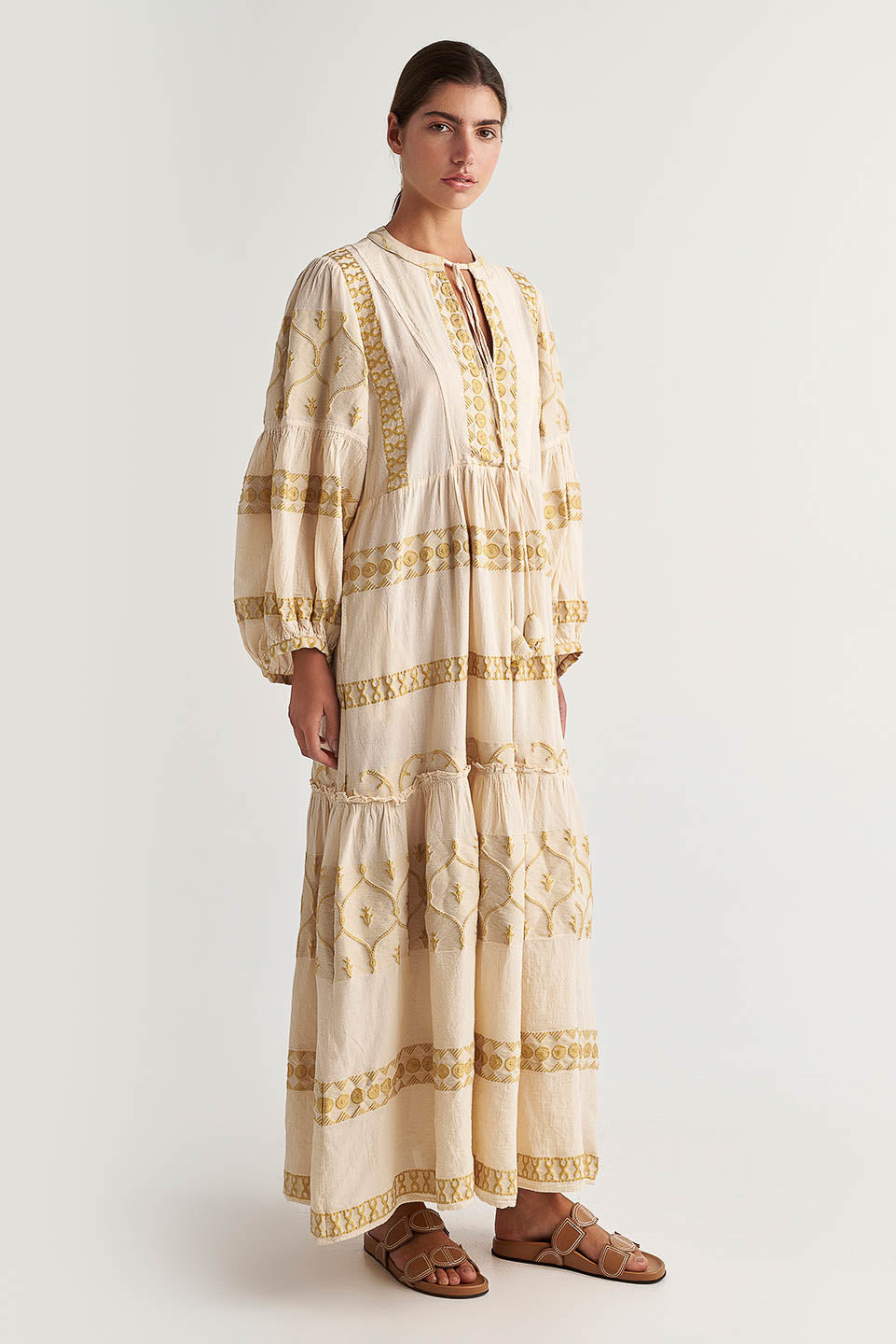 PEARL & CAVIAR OF GREECE - SAMPLE S/M - S24P5149 - COTTON/POLYESTER EMBROIDERED