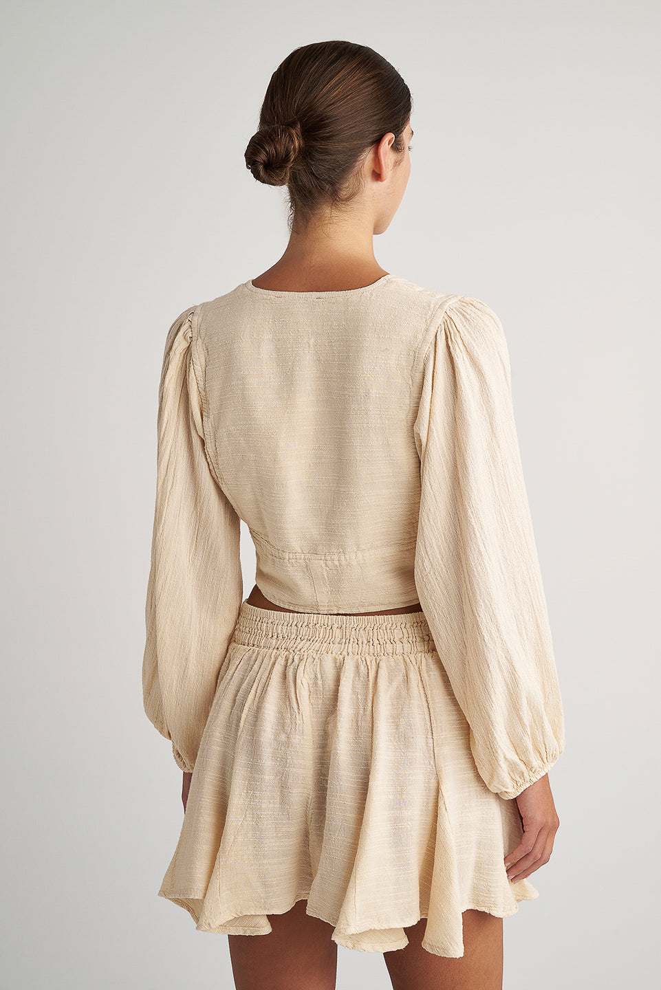 PEARL & CAVIAR OF GREECE - SAMPLE S/M -S24P5155 - LINEN COTTON VISCOSE - TOP ONLY