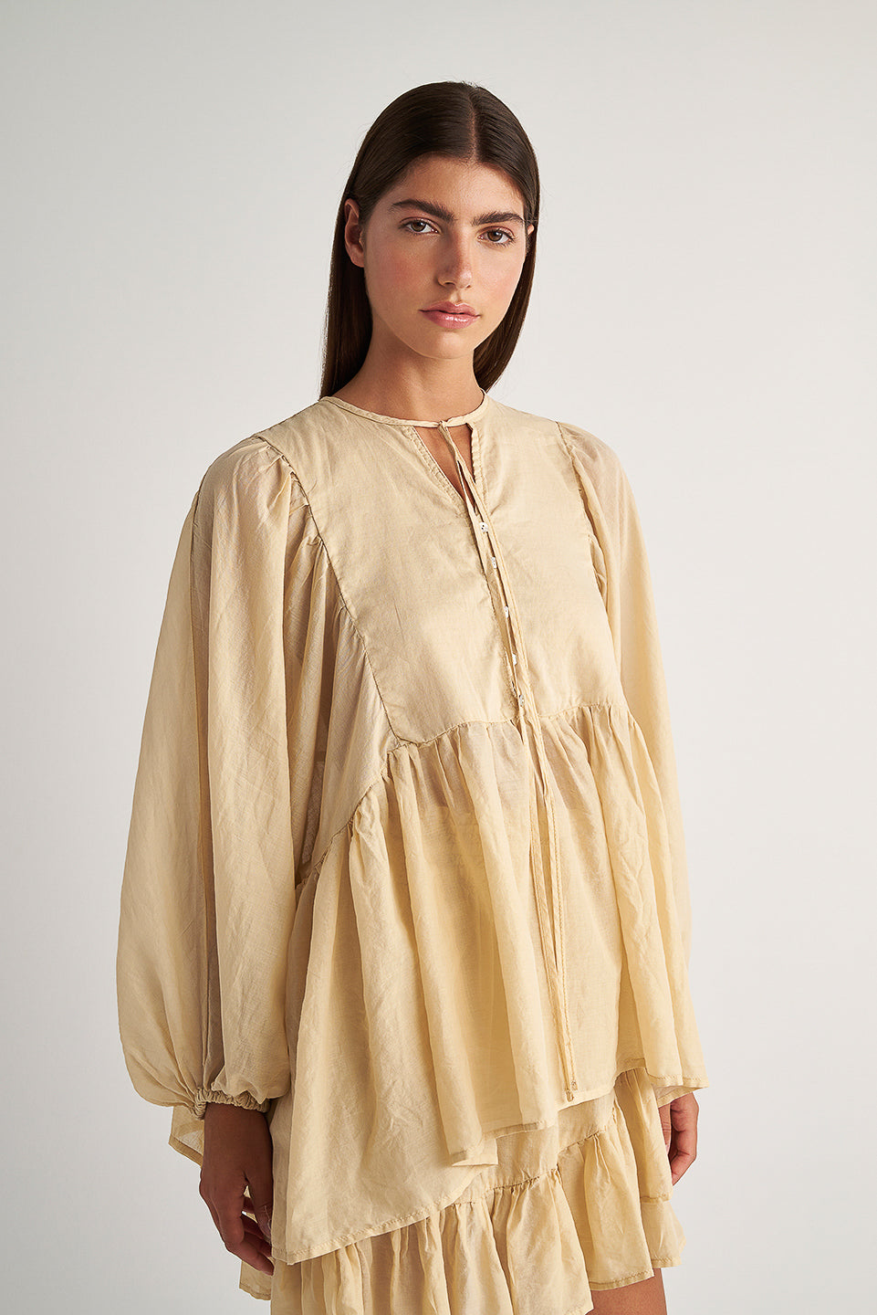 PEARL & CAVIAR OF GREECE - SAMPLE S/M - S24P5165 - 100% COTTON - BLOUSE