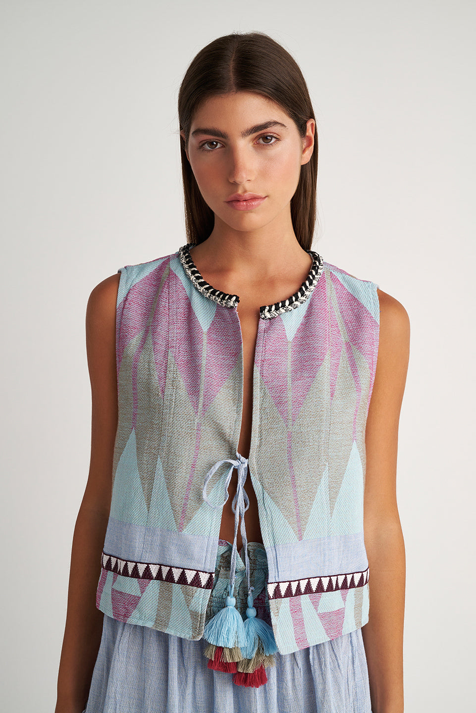 PEARL & CAVIAR OF GREECE - SAMPLE S/M -S24P5172 - 100% COTTON - VEST ONLY