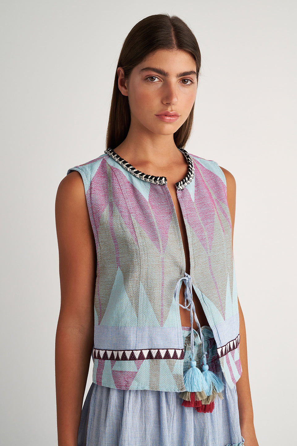 PEARL & CAVIAR OF GREECE - SAMPLE S/M -S24P5172 - 100% COTTON - VEST ONLY