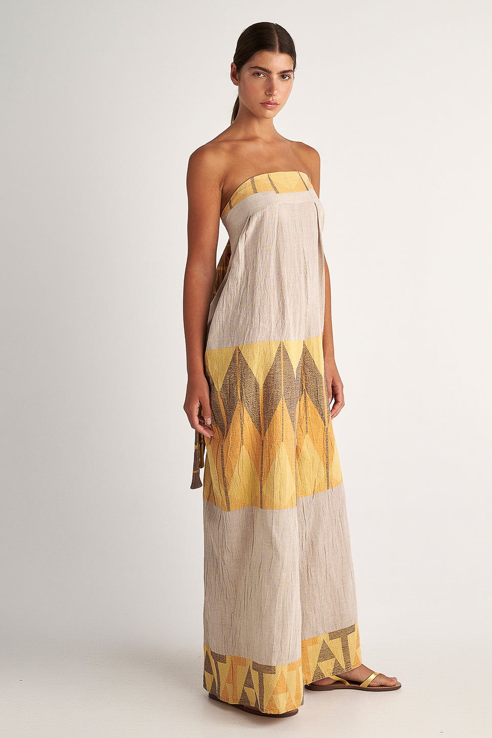 PEARL & CAVIAR OF GREECE - SAMPLE S/M -S24P5173 - 100% COTTON -JUMPSUIT