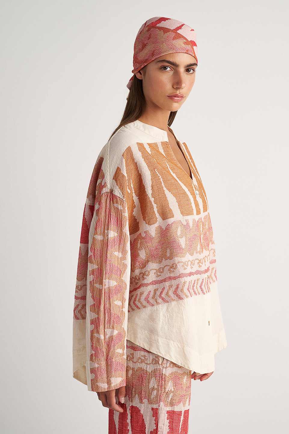 PEARL & CAVIAR OF GREECE - SAMPLE S/M -S24P5176- 100% COTTON - SHIRT ONLY