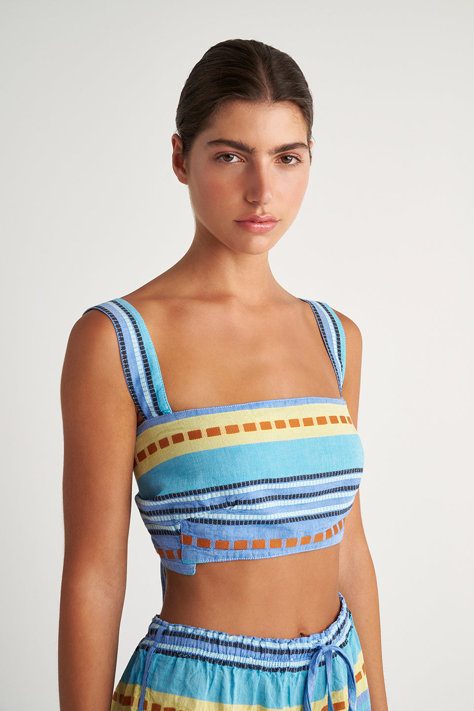 PEARL & CAVIAR OF GREECE - SAMPLE S/M -S24P5179 - 100% COTTON - CROP TOP ONLY