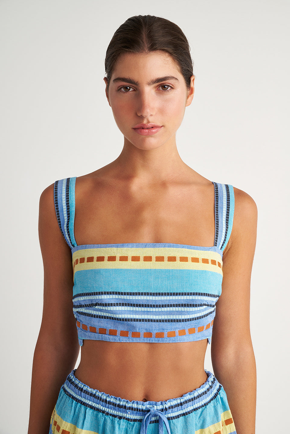 PEARL & CAVIAR OF GREECE - SAMPLE S/M -S24P5179 - 100% COTTON - CROP TOP ONLY