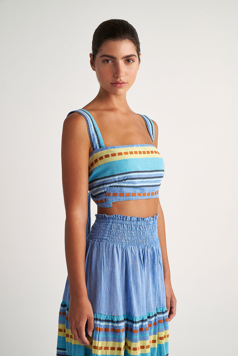 PEARL & CAVIAR OF GREECE - SAMPLE S/M -S24P5179 - 100% COTTON - CROP TOP ONLY