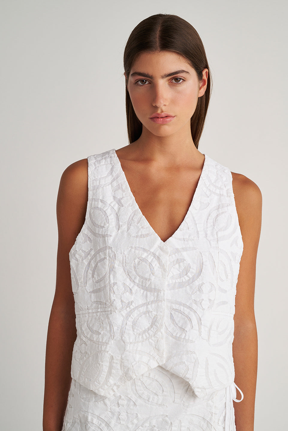 PEARL & CAVIAR OF GREECE - SAMPLE S/M - S24P5180 - 100% COTTON - VEST ONLY