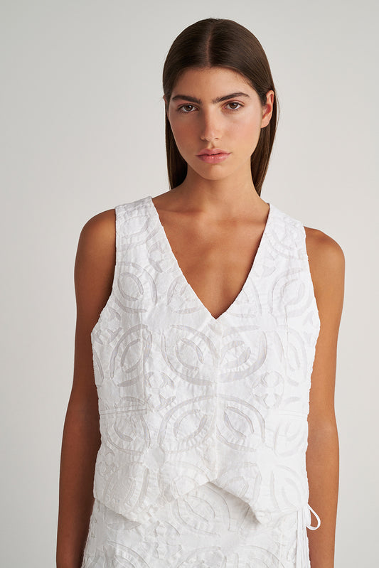 PEARL & CAVIAR OF GREECE - SAMPLE S/M - S24P5180 - 100% COTTON - VEST ONLY
