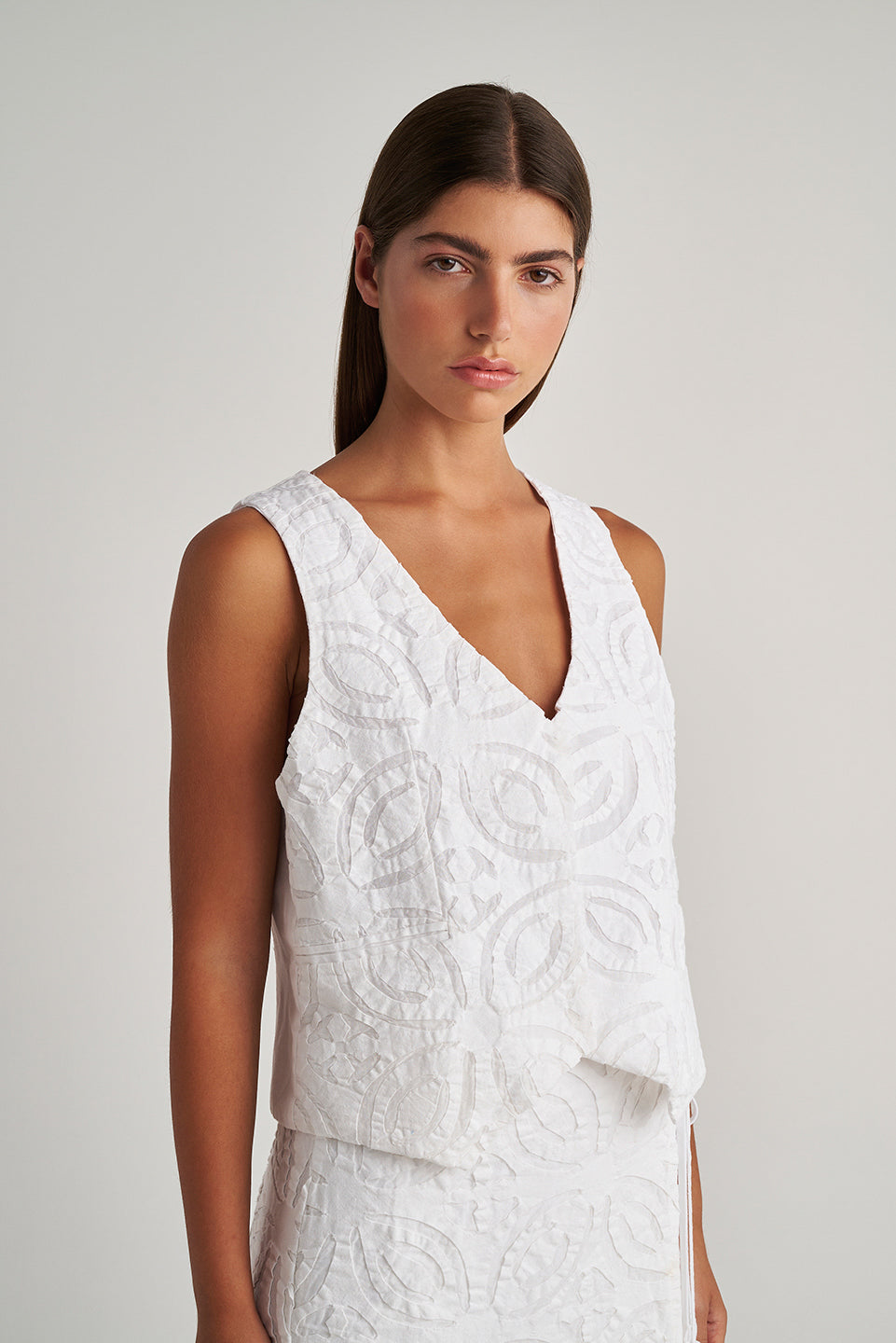 PEARL & CAVIAR OF GREECE - SAMPLE S/M - S24P5180 - 100% COTTON - VEST ONLY