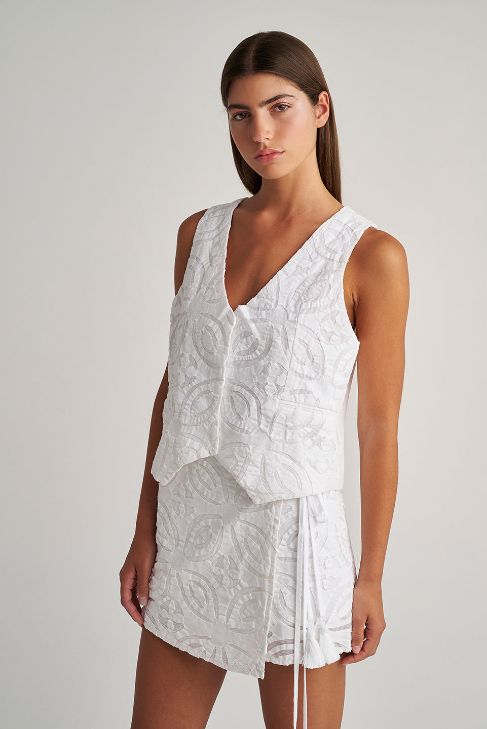 PEARL & CAVIAR OF GREECE - SAMPLE S/M - S24P5180 - 100% COTTON - VEST ONLY