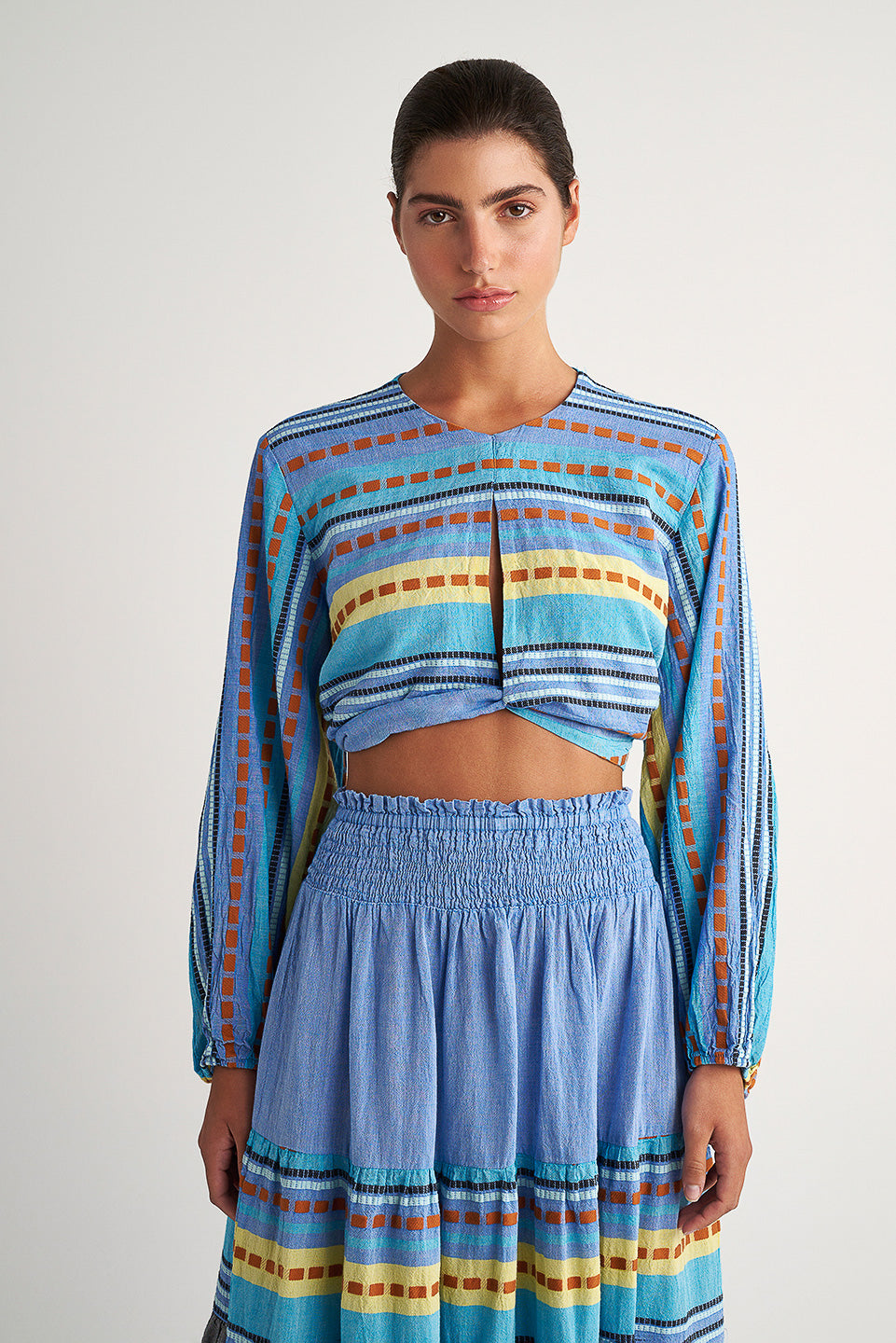 PEARL & CAVIAR OF GREECE - SAMPLE S/M -S24P5181- 100% COTTON - TOP ONLY