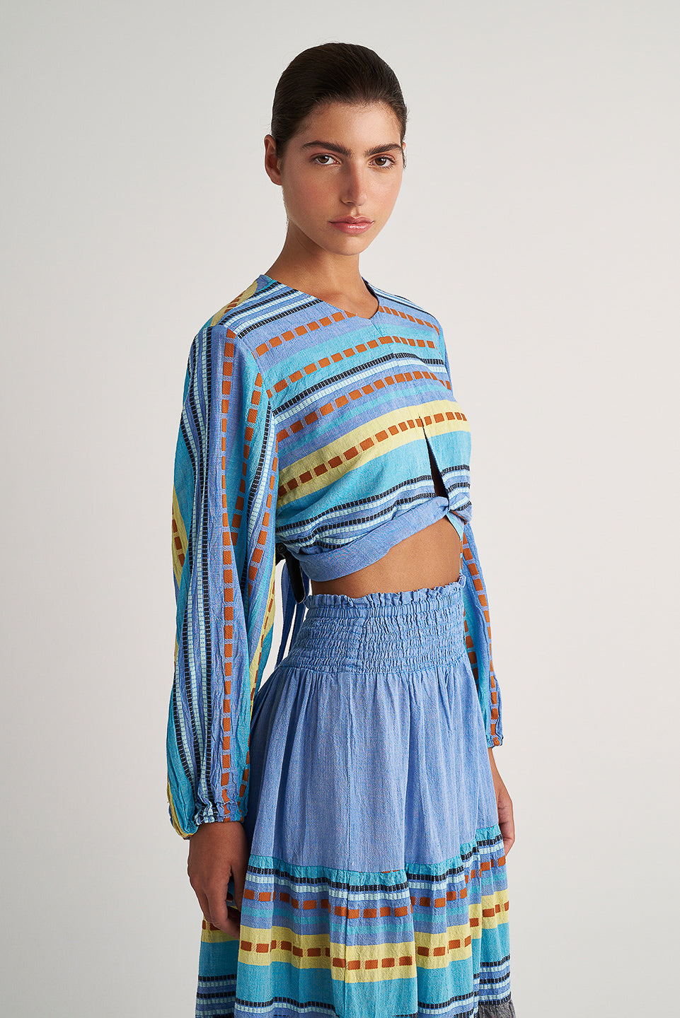 PEARL & CAVIAR OF GREECE - SAMPLE S/M -S24P5181- 100% COTTON - TOP ONLY