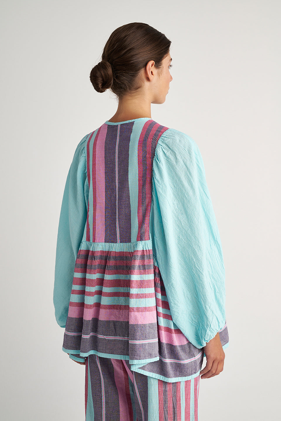 PEARL & CAVIAR OF GREECE - SAMPLE S/M -S24P5182 - 100% COTTON - BLOUSE ONLY