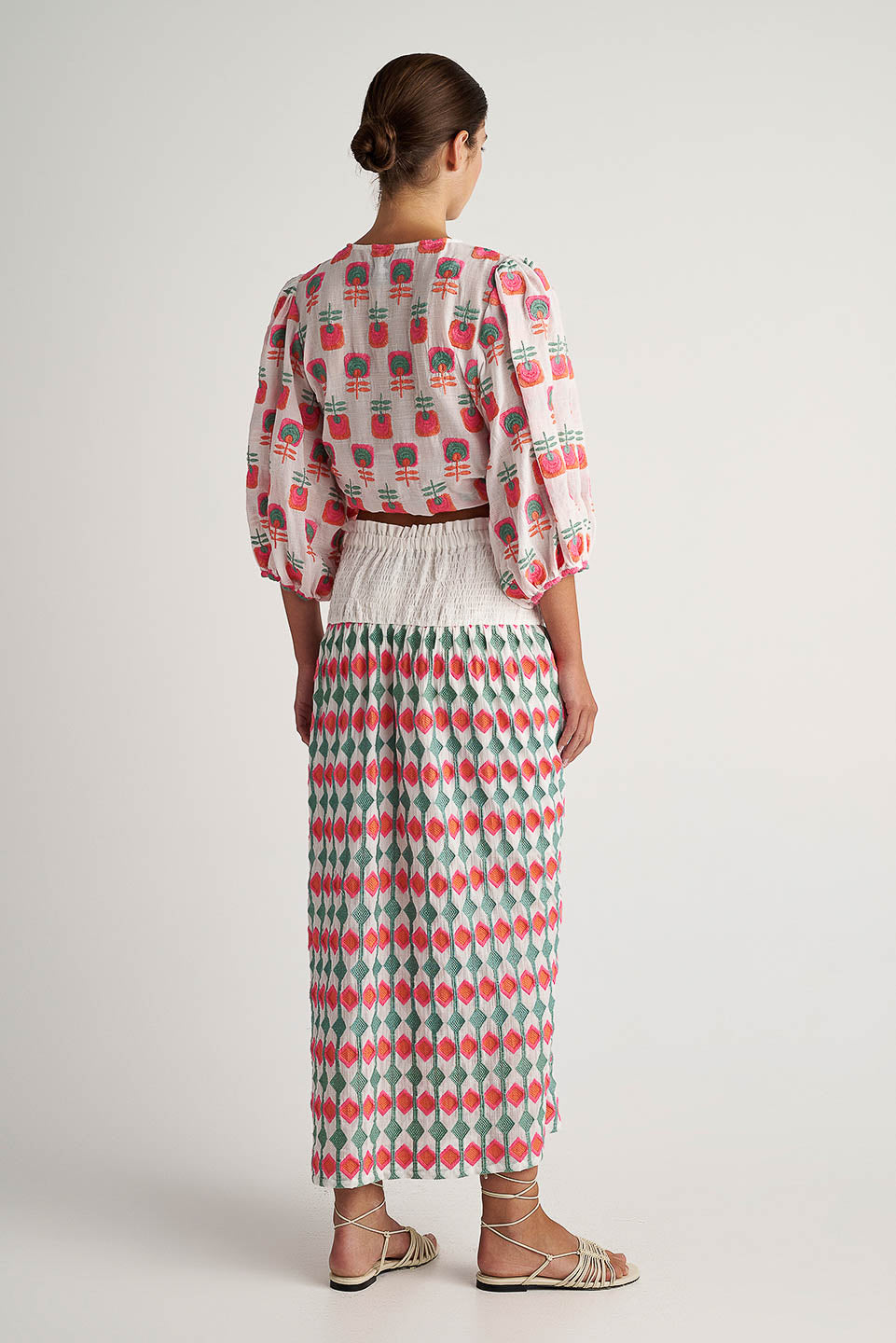 PEARL & CAVIAR OF GREECE - SAMPLE S/M - S24P5213 - 100% COTTON - MAXI SKIRT