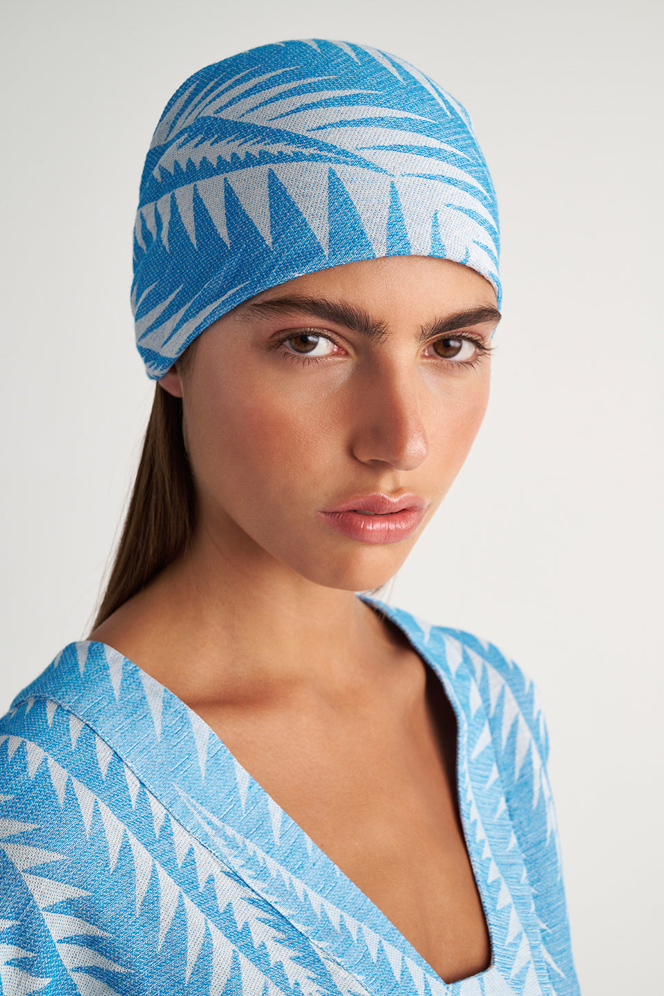 PEARL & CAVIAR OF GREECE - SAMPLE S/M - S24P5216 - SILK/COTTON/VISCOSE - HEAD SCARF