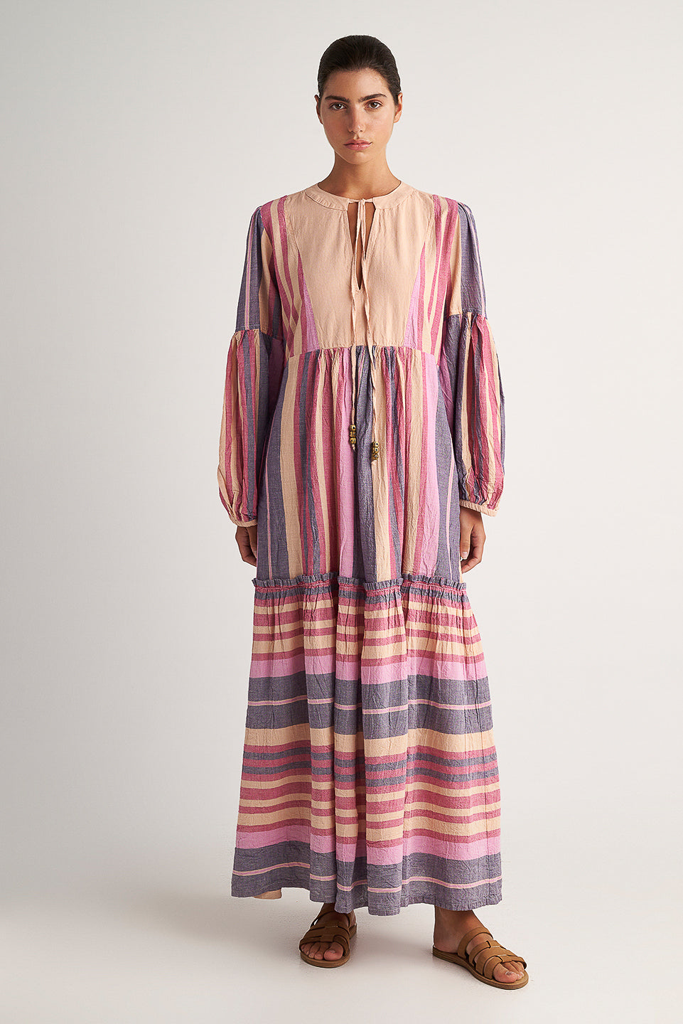 PEARL & CAVIAR OF GREECE - SAMPLE S/M -S24P5217 - 100% COTTON - CARAMEL