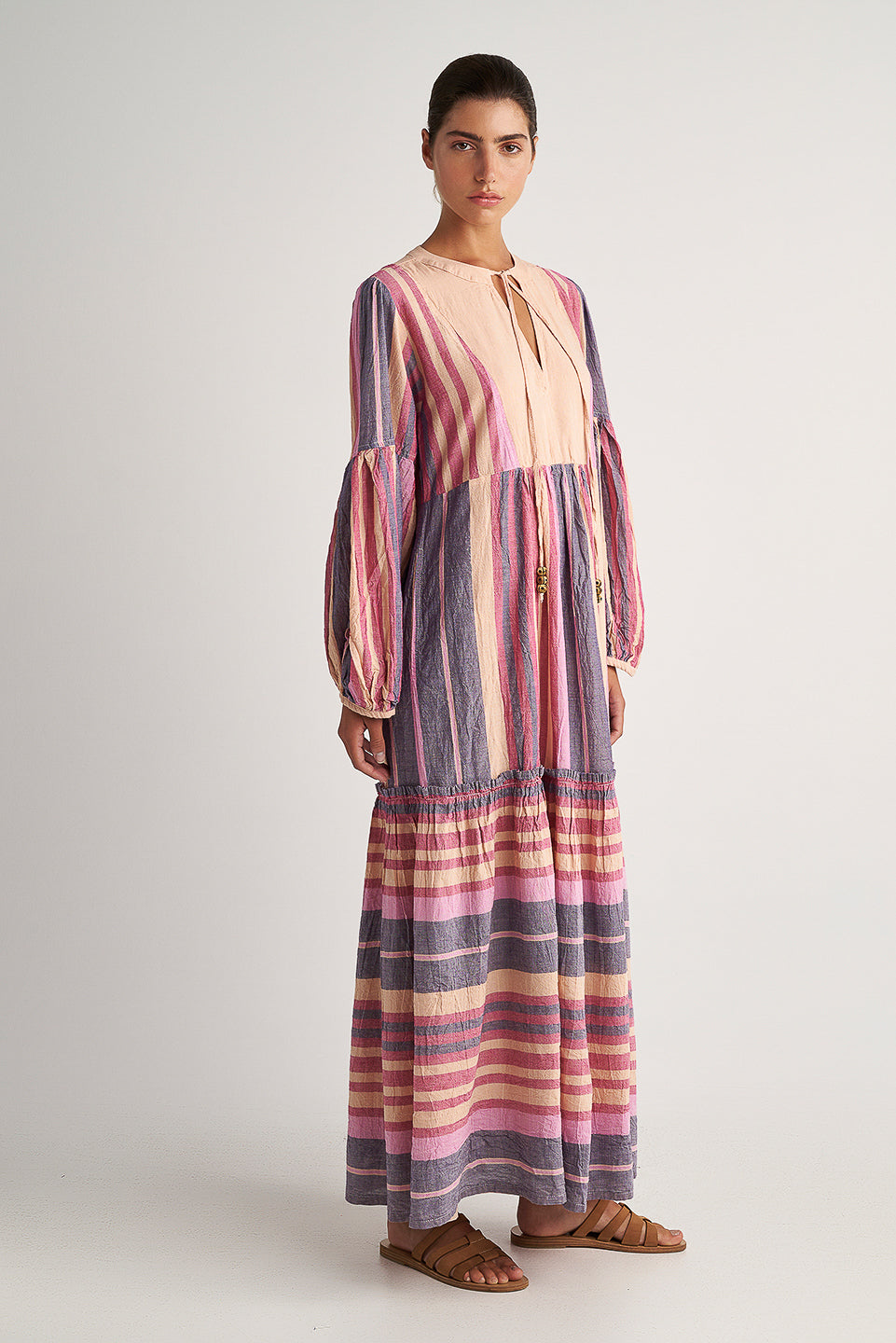 PEARL & CAVIAR OF GREECE - SAMPLE S/M -S24P5217 - 100% COTTON - CARAMEL