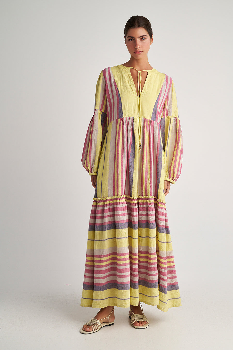 PEARL & CAVIAR OF GREECE - SAMPLE S/M -S24P5217 - 100% COTTON - LIME