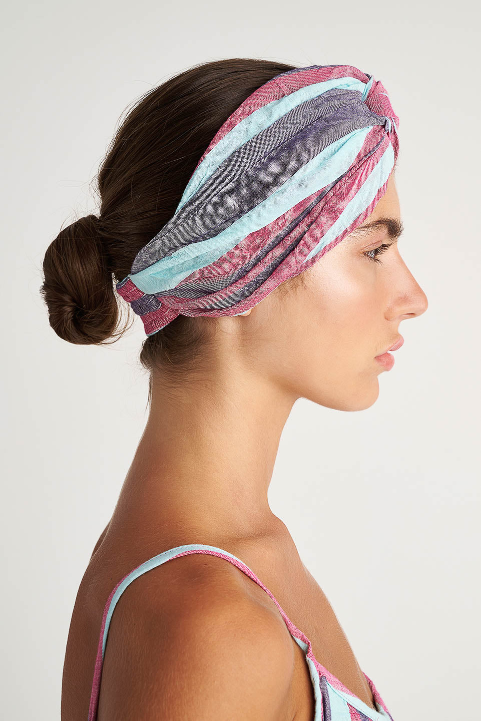 PEARL & CAVIAR OF GREECE - SAMPLE O/S -S24P5221 - 100% COTTON - HAIR RIBBON