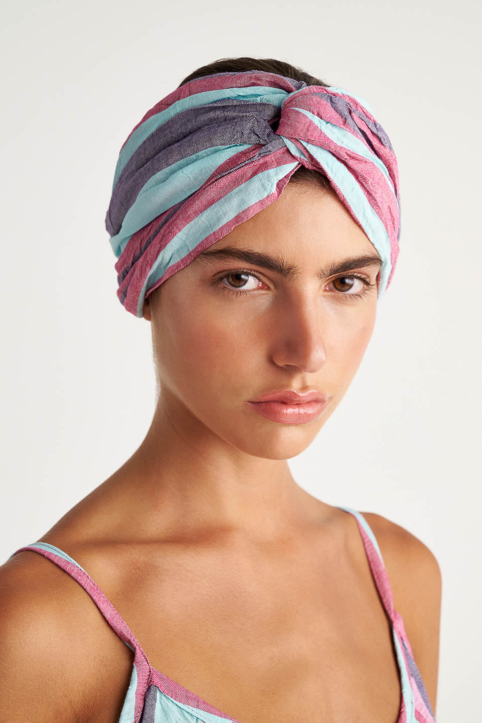 PEARL & CAVIAR OF GREECE - SAMPLE O/S -S24P5221 - 100% COTTON - HAIR RIBBON