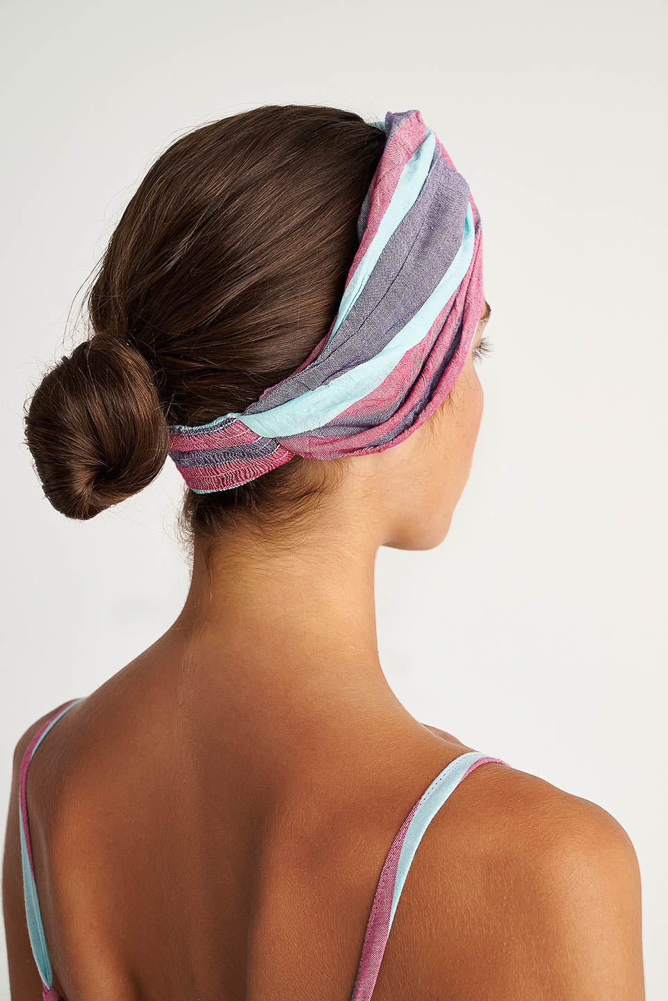 PEARL & CAVIAR OF GREECE - SAMPLE O/S -S24P5221 - 100% COTTON - HAIR RIBBON