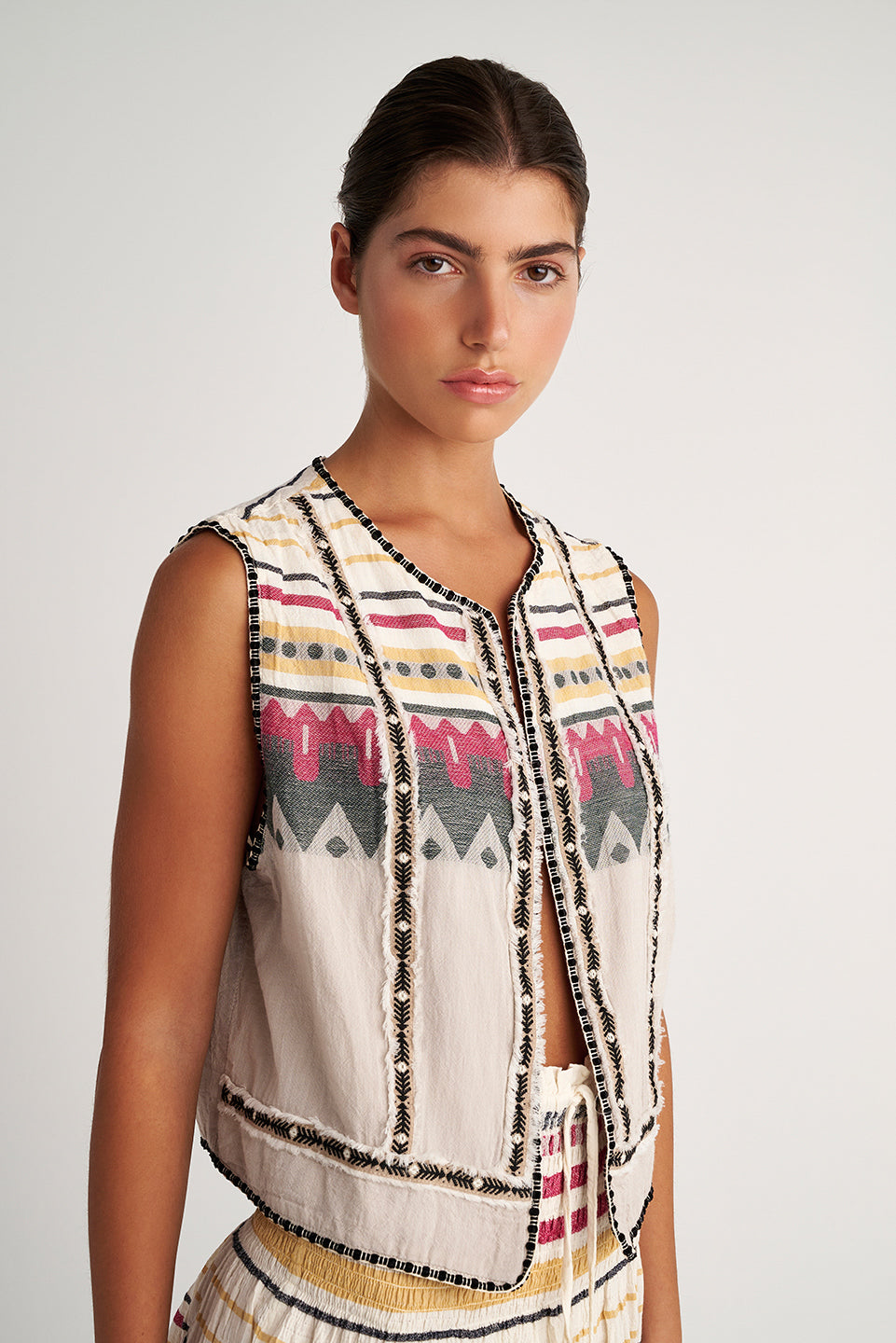 PEARL & CAVIAR OF GREECE - SAMPLE S/M -S24P5227 - 100% COTTON - VEST ONLY