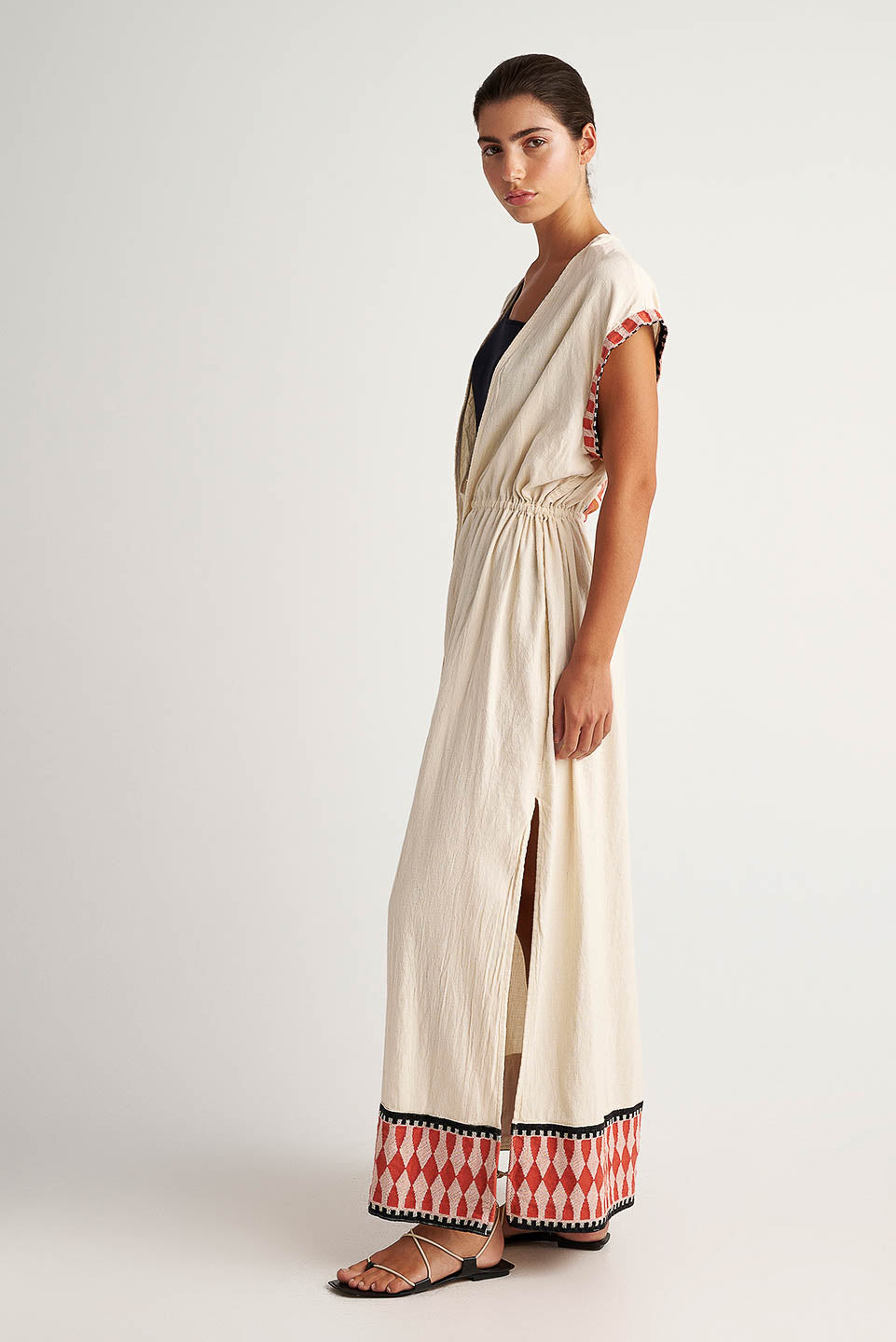 PEARL & CAVIAR OF GREECE - SAMPLE S/M - S24P5236 - 100% COTTON - KIMONO