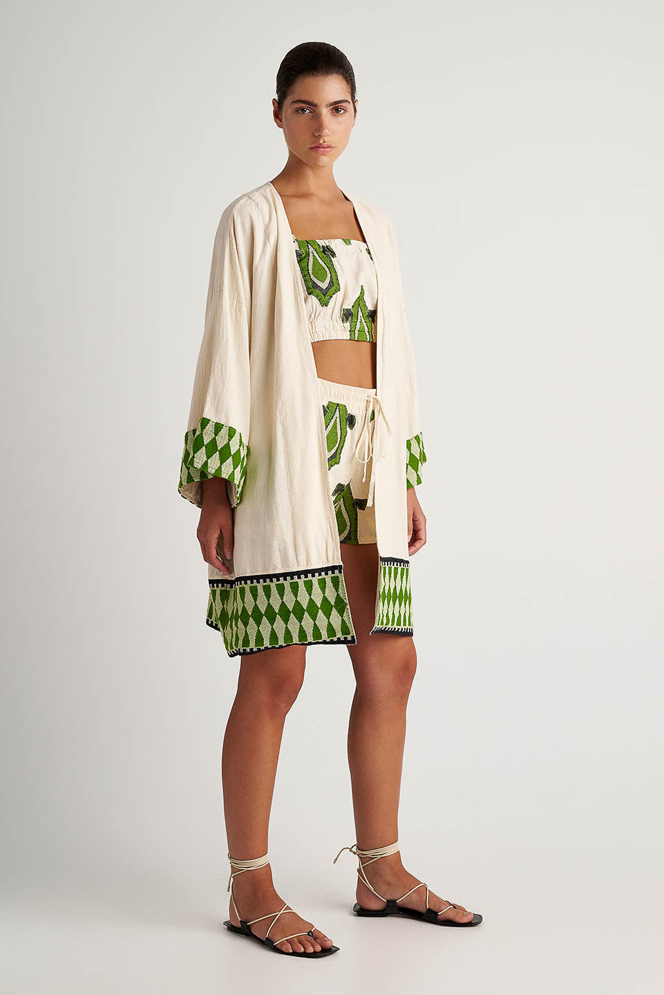 PEARL & CAVIAR OF GREECE - SAMPLE S/M - S24P5237 - 100% COTTON - KIMONO