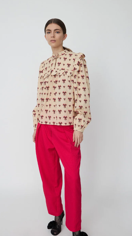 STELLA NOVA COPENHAGEN - BOW PRINTED BLOUSE