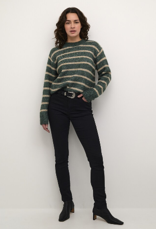 KAFFE - KATRINA STRIPED PULLOVER WOOL BLEND