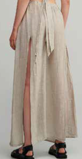 PEARL & CAVIAR SAMPLE S/M  - S23P6026 LINEN BLEND PANT