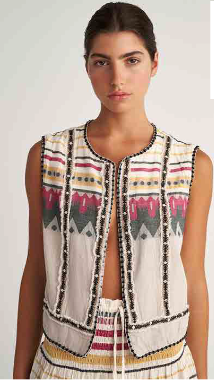 PEARL & CAVIAR OF GREECE - SAMPLE S/M -S24P5227 - 100% COTTON - VEST