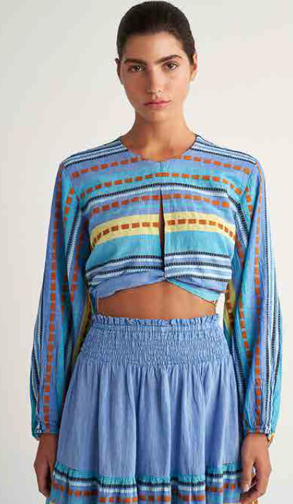 PEARL & CAVIAR OF GREECE - SAMPLE S/M -S24P5181- 100% COTTON - TOP