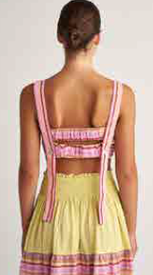 PEARL & CAVIAR OF GREECE - SAMPLE S/M -S24P5179 - 100% COTTON - CROP TOP