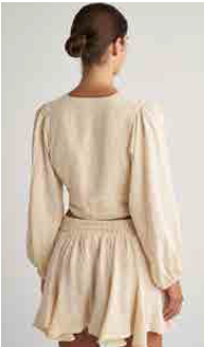 PEARL & CAVIAR OF GREECE - SAMPLE S/M -S24P5155 - LINEN COTTON VISCOSE - TOP