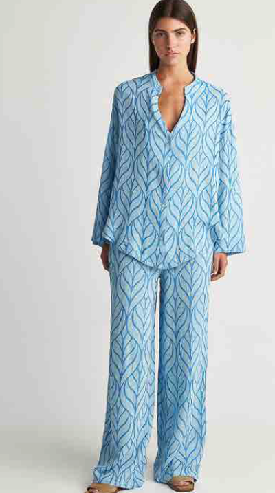 PEARL & CAVIAR OF GREECE - SAMPLE S/M -S24P5062 - COTTON/VISCOSE - PANT