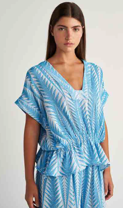 PEARL & CAVIAR OF GREECE - SAMPLE S/M - S24P5110 - SILK/COTTON/VISCOSE - BLOUSE