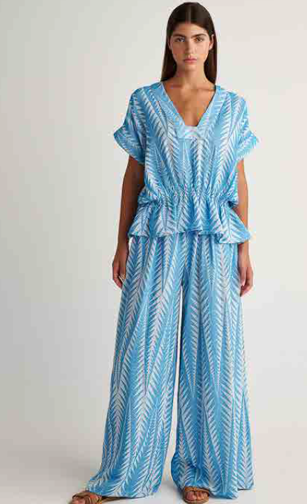 PEARL & CAVIAR OF GREECE - SAMPLE S/M - S24P5109 - SILK/COTTON/VISCOSE - PANT