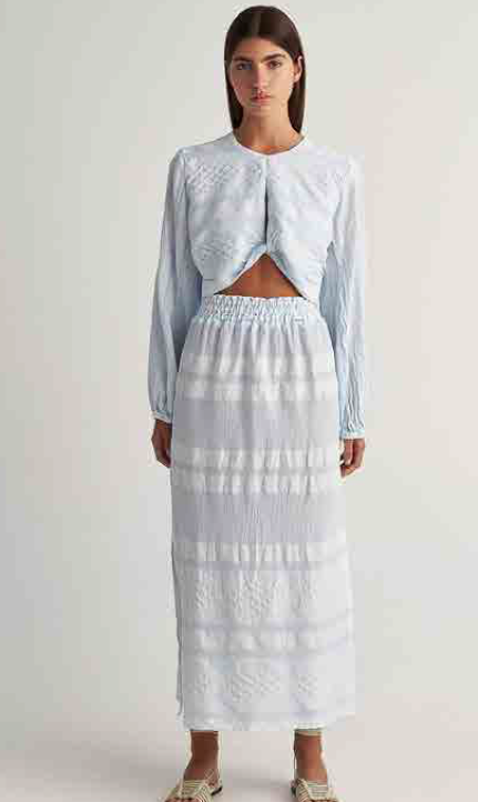 PEARL & CAVIAR OF GREECE - SAMPLE S/M - S24P5129 - COTTON/POLYESTER - SKIRT