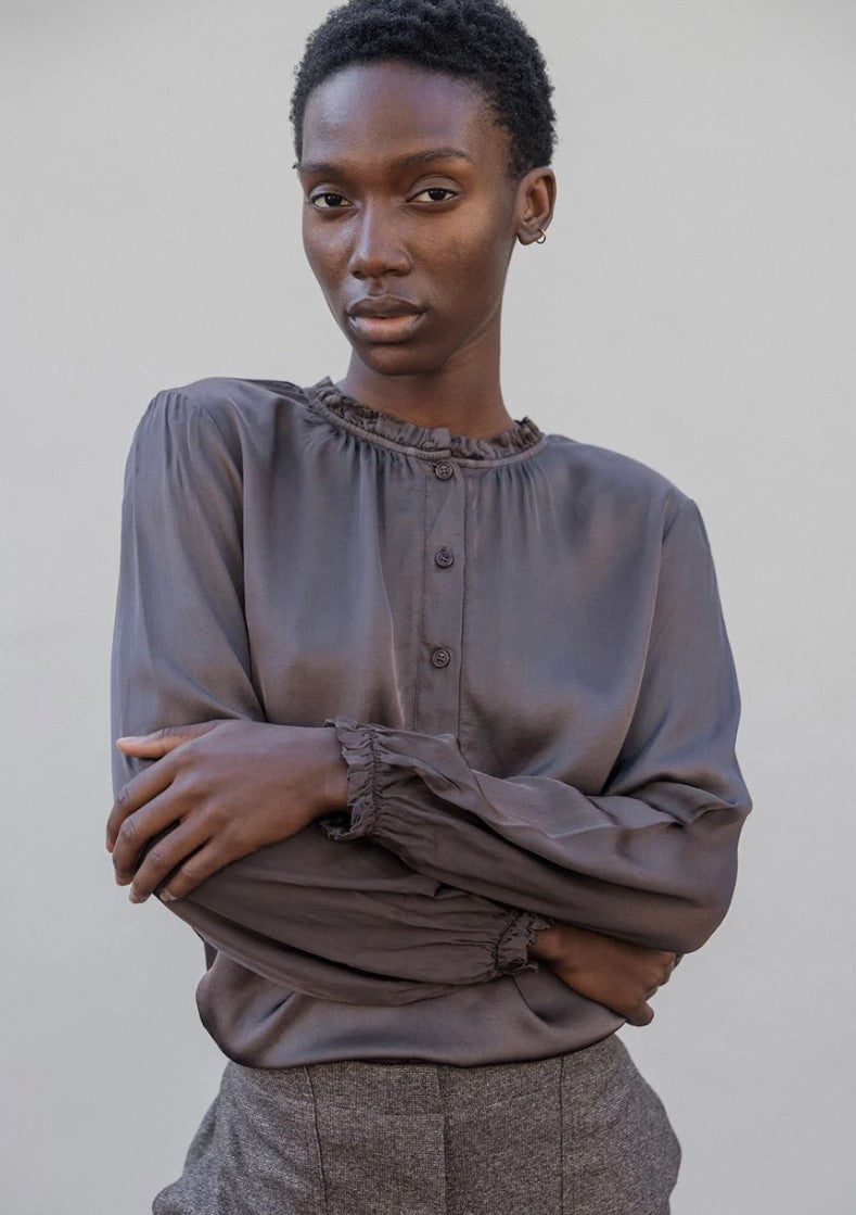 PROJECT AJ117 - ROSITA BLOUSE COFEE