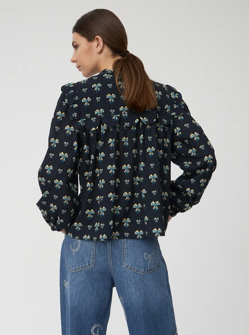 STELLA NOVA COPENHAGEN - BOW PRINTED BLOUSE